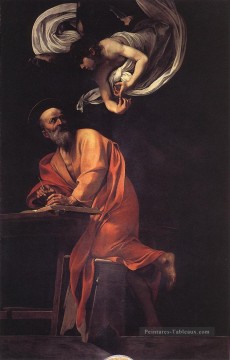 L’inspiration de Saint Matthieu Caravage Peinture à l'huile